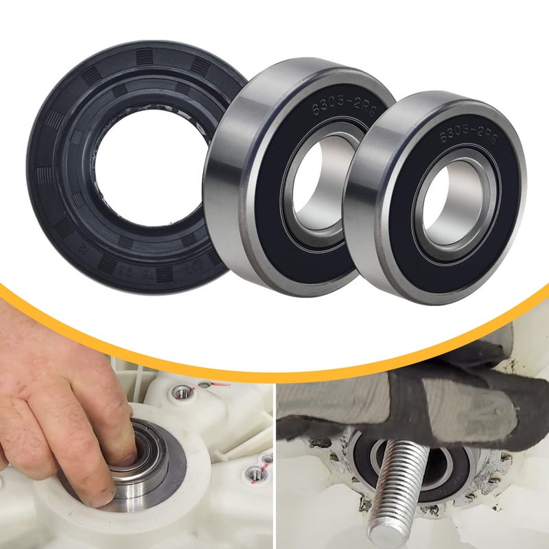 Mekar Front Load Washer Tub Ball Bearings Washing Machine Bearing Kit Suitable for LG & Kenmore Etc Replacement Part 4036ER2004A 4036ER4001B 4280FR4048E 4280FR4048L-Black - Image 1